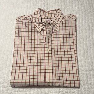 Brooks Brothers Non-Iron Men's Red Checkered Shirt Medium